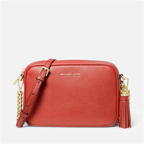 michael kors scout medium leather camera bag cherry|MICHAEL Michael Kors Jet Set Medium Camera Bag With Pocket.